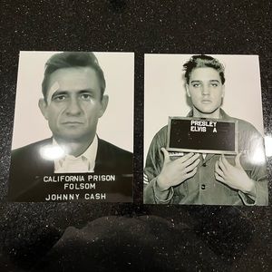 Elvis & Johnny Cash Mugshot Prints